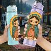 1PC Our Lady Guadalupe Icon Print 750ml Color Plastic Sports Water Bottle Leakproof Flip Straw Lid Suitable for Sports Office Home Use
