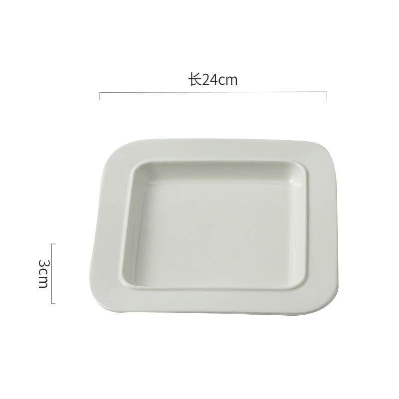 Einfarbige Keramik-Speiseteller Restaurant-Dessertteller Nudelteller Fischplatten Snackteller Molekulare Speisen Kreatives Geschirr