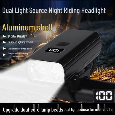 Portable Strong Light Bicycle Headlight for Mountain and Road Bikes