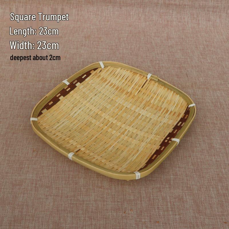

Handmade Bamboo Woven Basket and Sieve Set: Storage, Fruit, and Snack Tray