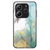 For Xiaomi Redmi Note 14 5G Case Marble Pattern Tempered Glass+PC+TPU Protective Phone Cover