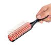 Hair Styling Brush 9 Row Hairbrush Salon Hairdressing Straight Curly Hair Comb Brush