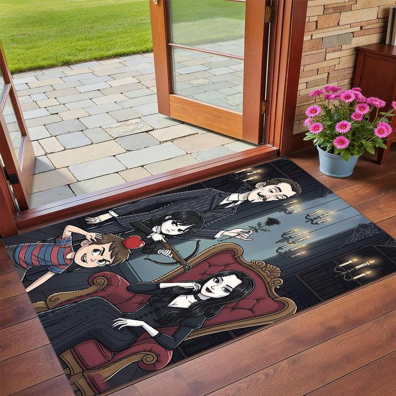 Crystal Velvet Rug Soft Non Slip Indoor Floor Mat Home DecorThe Addams Family