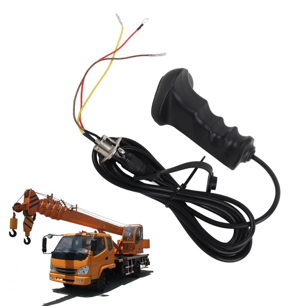 Verricello Manuale Cablato con Telecomando, Controller Verricello Resistente alle Intemperie, Maniglia di Controllo Verricello Sollevamento Camion 12V-24V 250A