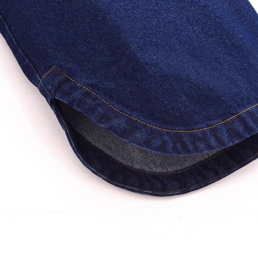 Women’s Fashion A-line Denim Shirt with Lapel & Dual Pockets - Trendy INS Style 2025