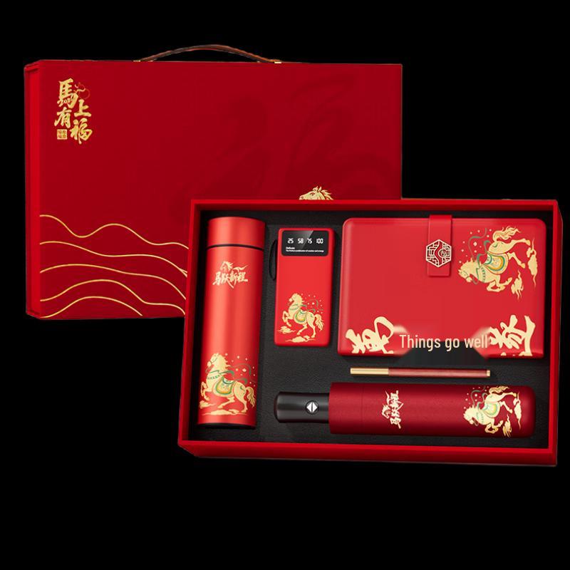 Business Gift Set with Digital Thermos
