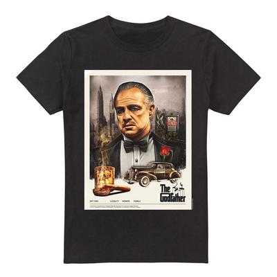 Godfather Vintage Poster 100% Cotton T-shirt Mens Tees Top S-2XL, Black