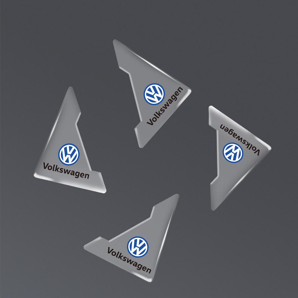 For VW Jetta Golf 6 CC EOS GTI R32 MK4 Jetta Bora Volkswagen 2/4PCS Car Door Corner Covers Anti Collision Protection Car Sticker