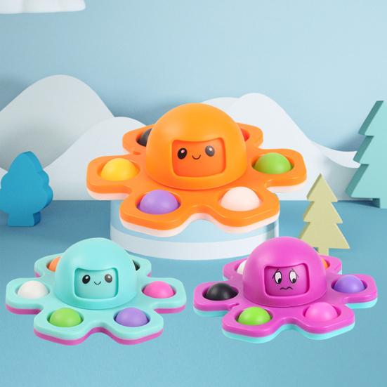 Fidget Spinner Octopus Shape Rotating Stress Relief Gyro Portable Decompression Spinner Concentration Aid