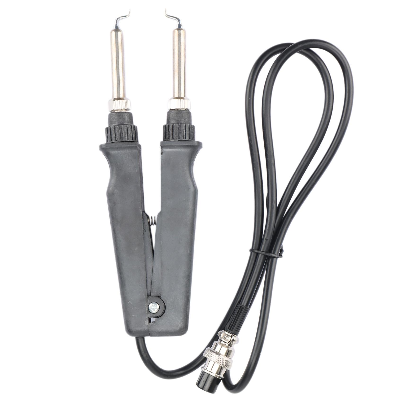 

902 ESD SMD Double Soldering Iron Tweezer Handle Clip Heating Plier Soldering Station Accessories Flat Tip China Mainland