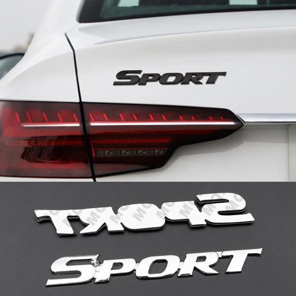 3D Metal Car Letters Logo SPORT Emblem Trunk Badge Decal For Yaris Corolla Camry Highlander CHR Sport Sticker Accessories