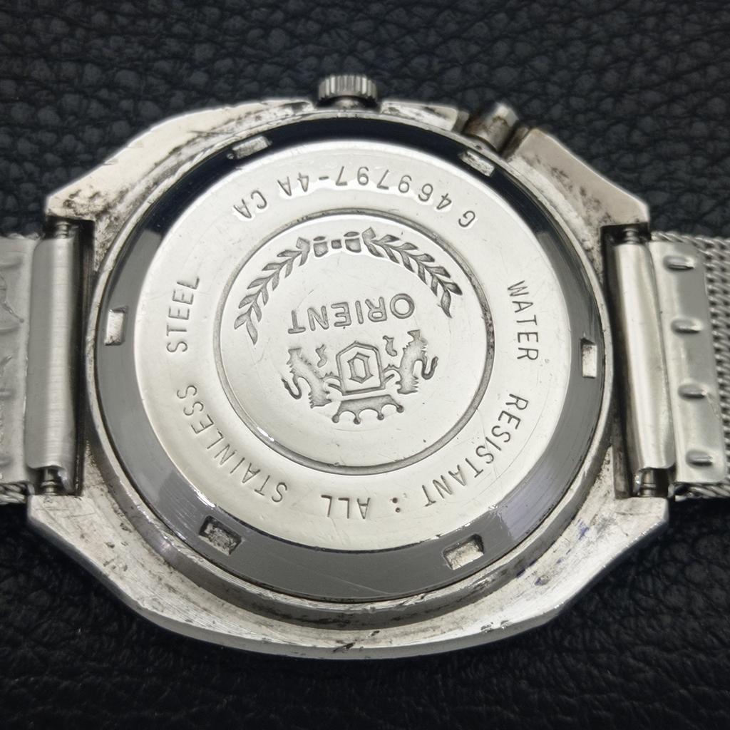USED VINTAGE ORIENT CRYSTAL AUTOMATIC JAPAN MENS ORIGINAL DIAL WATCH A702264-5 R123-a702264