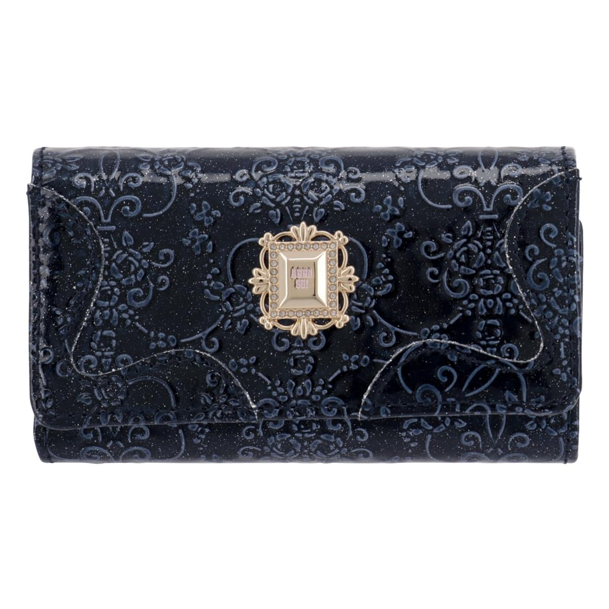 

Ключниця Мультикартхолдер Містка 316906 Гаманець Міні-гаманець Натуральна шкіра Тиснення Тиснення Темно-синій [ANNA SUI] [84]