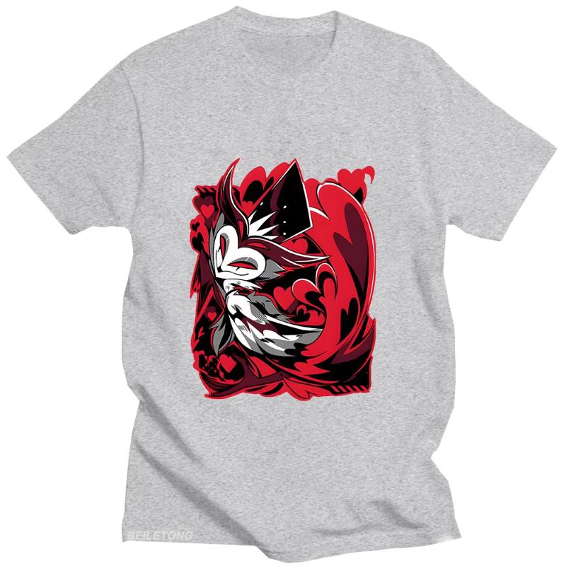 Helluva Boss Tshirt Cartoon Print Harajuku Kawaii Teeshirt Short Sleeve Cute High Quality Tshirt Camisetas Oneck Soft Clothes