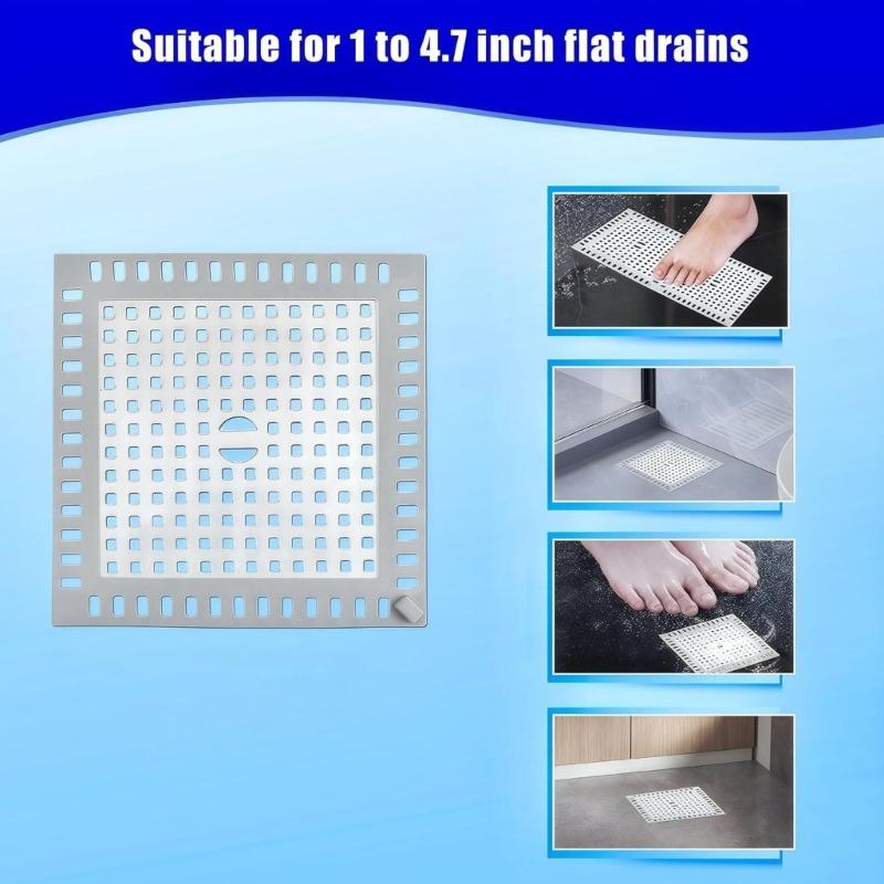 Pack of 2 Hair Catcher Drain Cover 5inch rustless Construction Sink Catches Standard Fit for Sink Tub Shower Applications