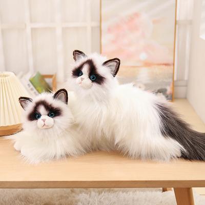 Simulation Langhaarige Ragdoll Katze Puppe Niedliches Kätzchen Plüschtier Puppe Schlafkissen Mädchen Geschenk Puppe