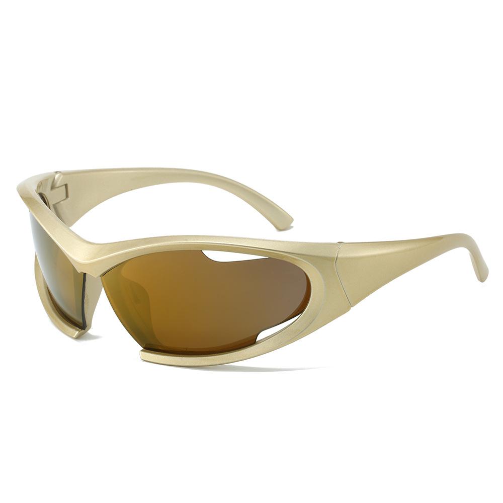 Sports Sunglasses Women, Special-Shaped Hollow Glasses Trendy Street Photography Cycling Sunglasses Men