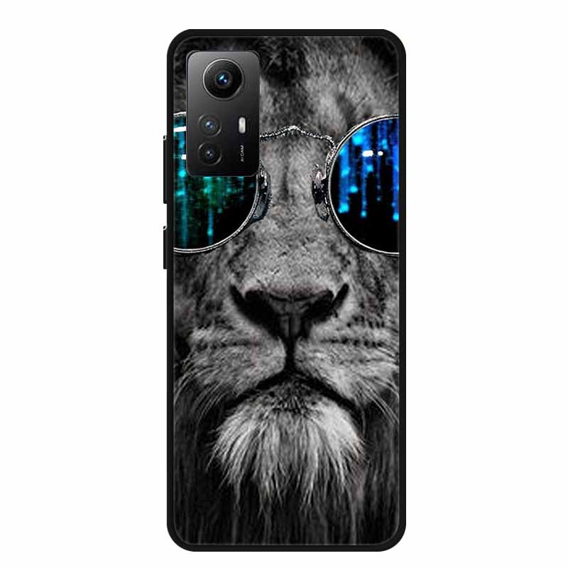 For Xiaomi 12T Pro Phone Case Cover Lion Wolf Black Soft Silicone Case For Xiaomi 12T Pro Back Cover Case 12 T 12TPro Funda Capa
