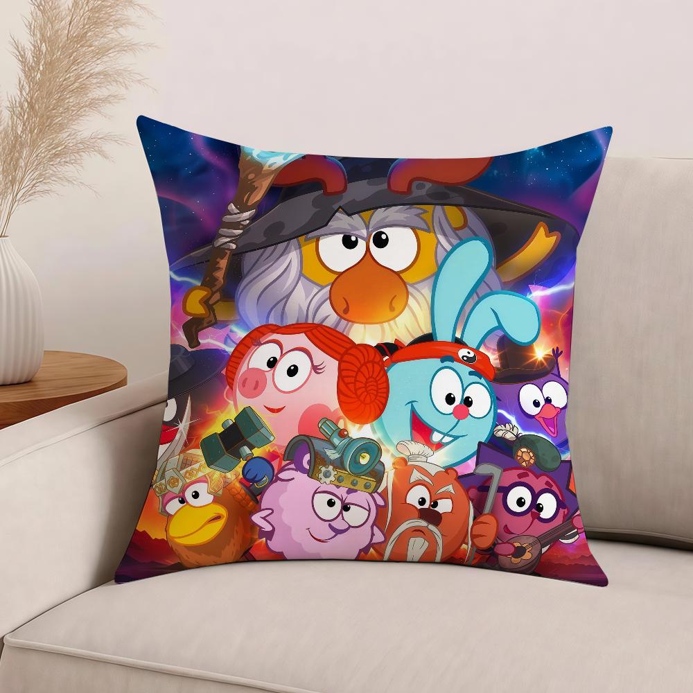 Cartoon S-Smeshariki Pillow Case Office Cushions Suitable For Sofa Car Bedroom Decorative Cushion Cover