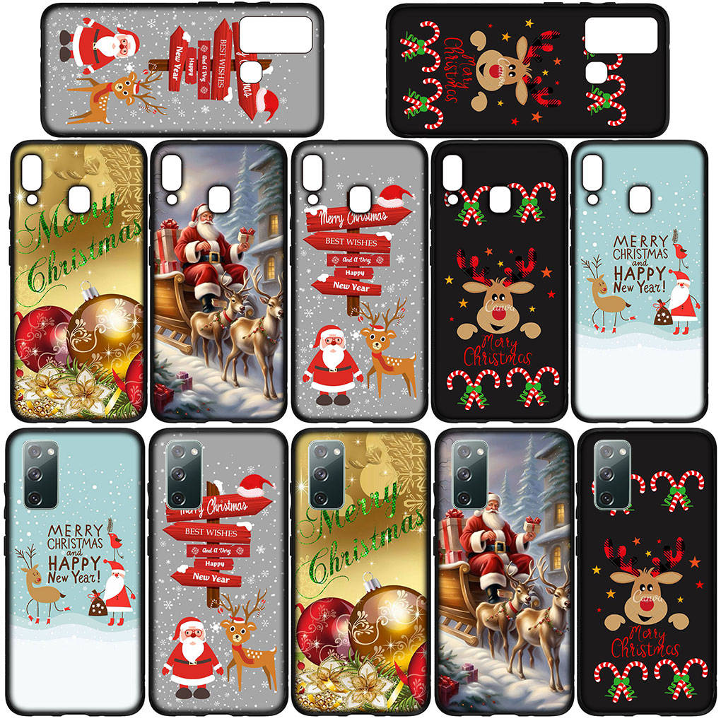 Phone Case for Samsung Galaxy S25 S24 S23 iPhone 16 15 Xiaomi Redmi Note 14 13 12 16E X 11 Pro Max OPPO Moto A3 Huawei Gift Snow Merry Christmas Cover