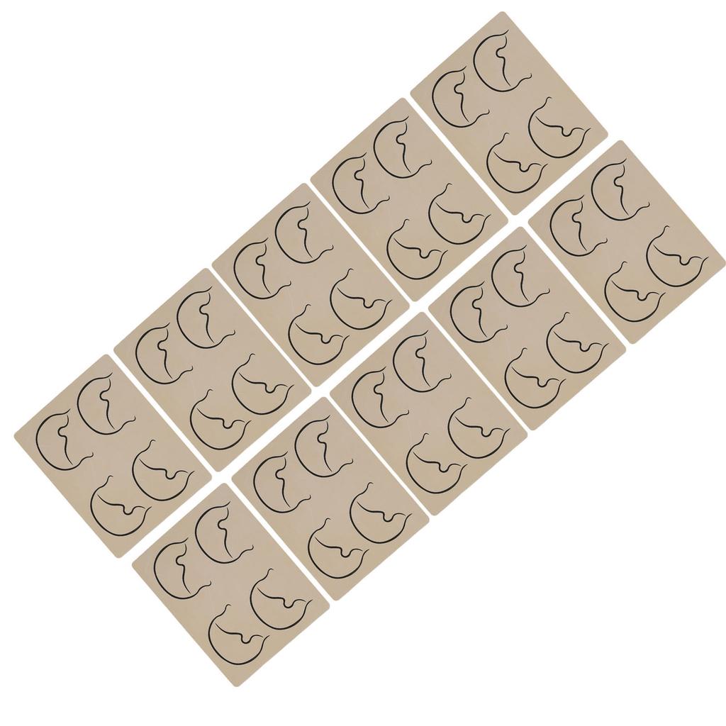 10pcs Scalp Tattoo Practice Skin Double Sides Pre Print Scalp Training Skin Micropigmentation