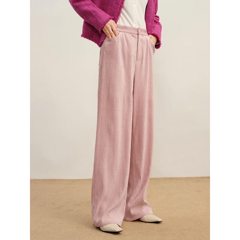 Anna Kou Women's Pleated Chenille Wide-Leg Pants
