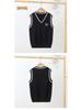 Kids' College-Style Knitted Sweater Vest for Spring & Autumn - Unisex Pullover for Kindergarten & Primary School