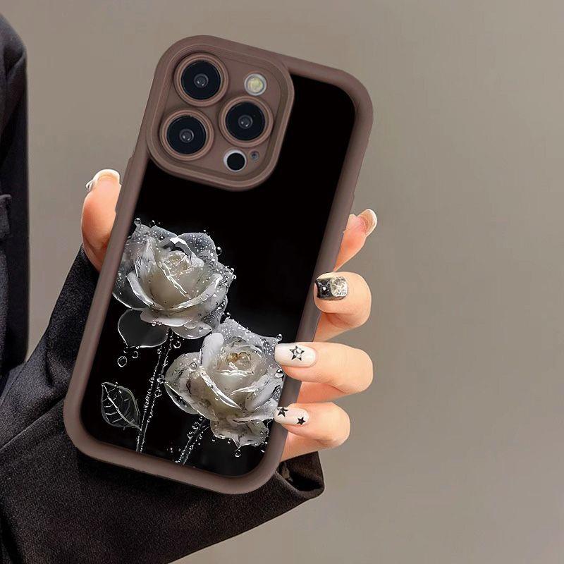 Rain and Dew Rose for iPhone17ProMax mobile phone case 17 Apple 16 matte 14/15 Premium 12 factory