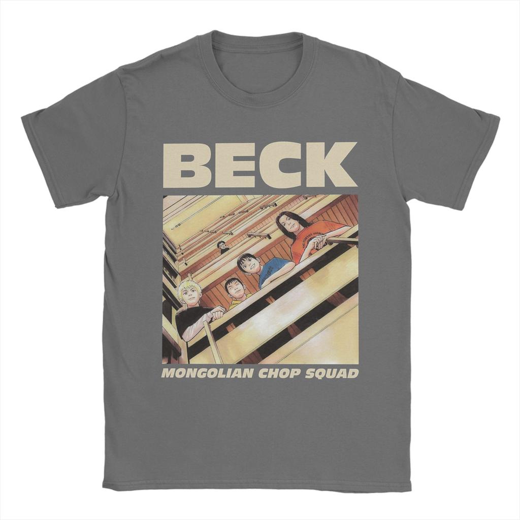 BECK Mongolian Chop Squad T Shirts for Men Cotton Fun TShirt Crewneck  Tee Shirt Short Sleeve Clothes Birthday Present