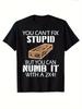 Women's Retro T-Shirt "You Can't Fix Stupid But You Can Numb It" Funny Graphic Casual Summer Short Sleeve Tee Clothes