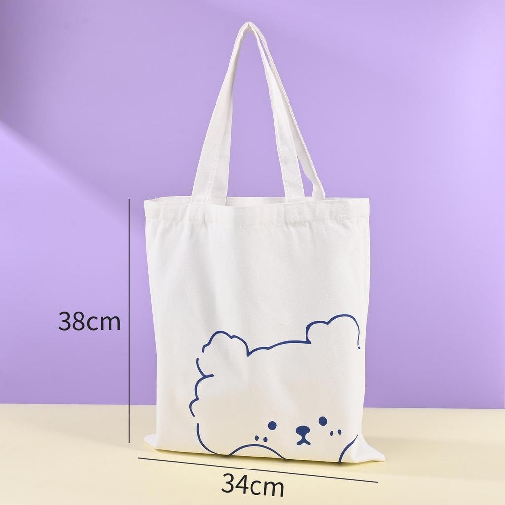 Customized Logo Canvas Shopping Bag - Durable, Eco-friendly, and Ideal for Promotions