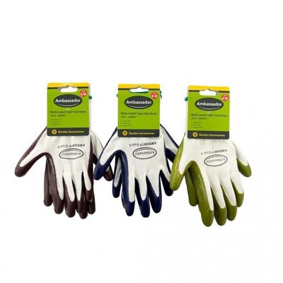 Nitrile Coated Gloves (Pack of 3)