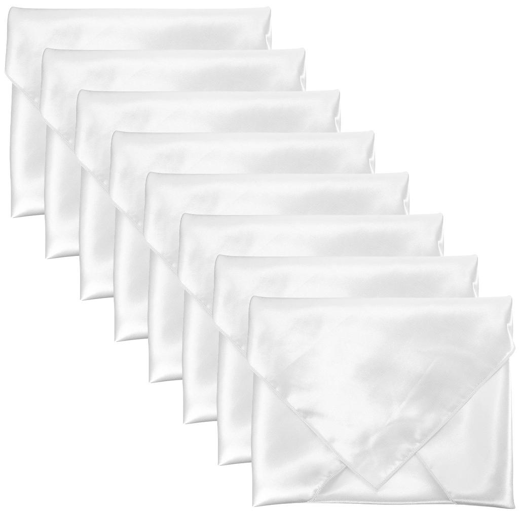 8Pcs Washable Satin Cloth Dinner Napkins Soft Reusable Table Napkins for Wedding Party Cloth Napkin Fabric Table Napkin