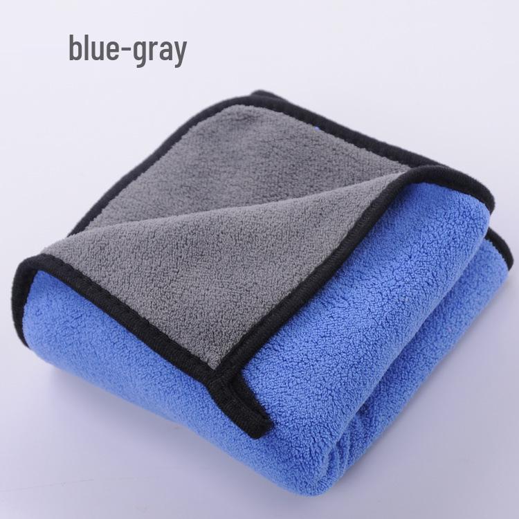 Two-Color High-Density Coral Fleece Car Wash Towel for Thick, Effective Cleaning