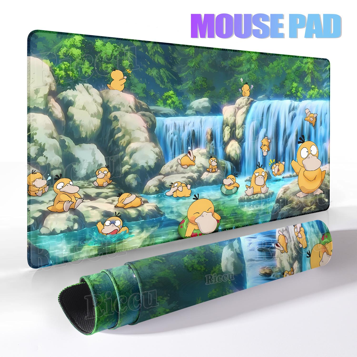 Cartoon Pokmon Mouse Pad Nonslip HD Laptop Pc Gaming Anime Funny Psyduck Kawaii Desk Pad Home Office Setup Gamer Accessories 400x800x2 MM