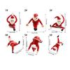 Christmas Decorative Figurine Santa Clauses Ornament Glass Yogas Santa Clauses Figurines for Holiday Car Home Decorations