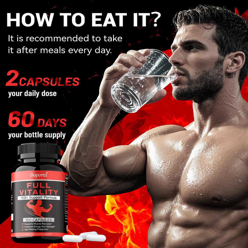 Full Vitality – Stamina and Energy, Formula for Male Growth Hormone