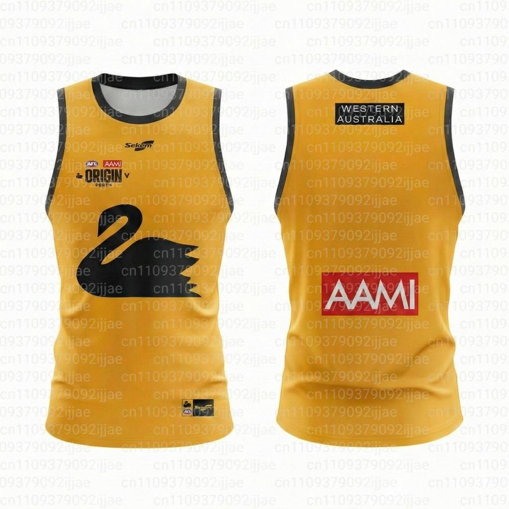AFL Origen Australia Occidental Victoria Camiseta de Fútbol sin Mangas Transpirable Familiar a Juego 2026 Nueva Cómoda Ejercicio