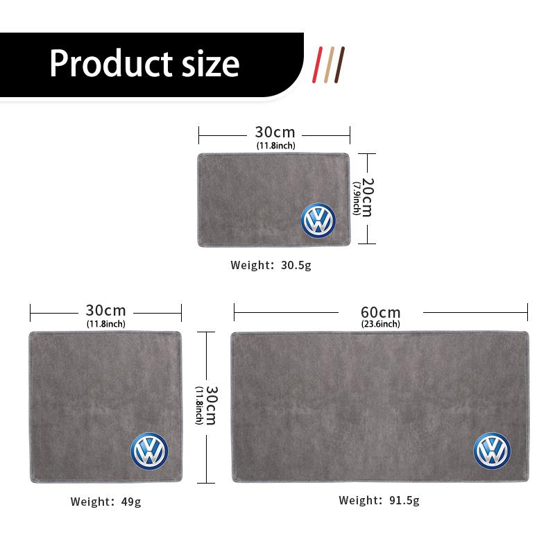 Super Absorbent Car Drying Towel Coral Velvet Cleaning Cloth For Volkswagen VW Scirocco Passat Polo B5 B6 B7 CC Tiguan Sharan