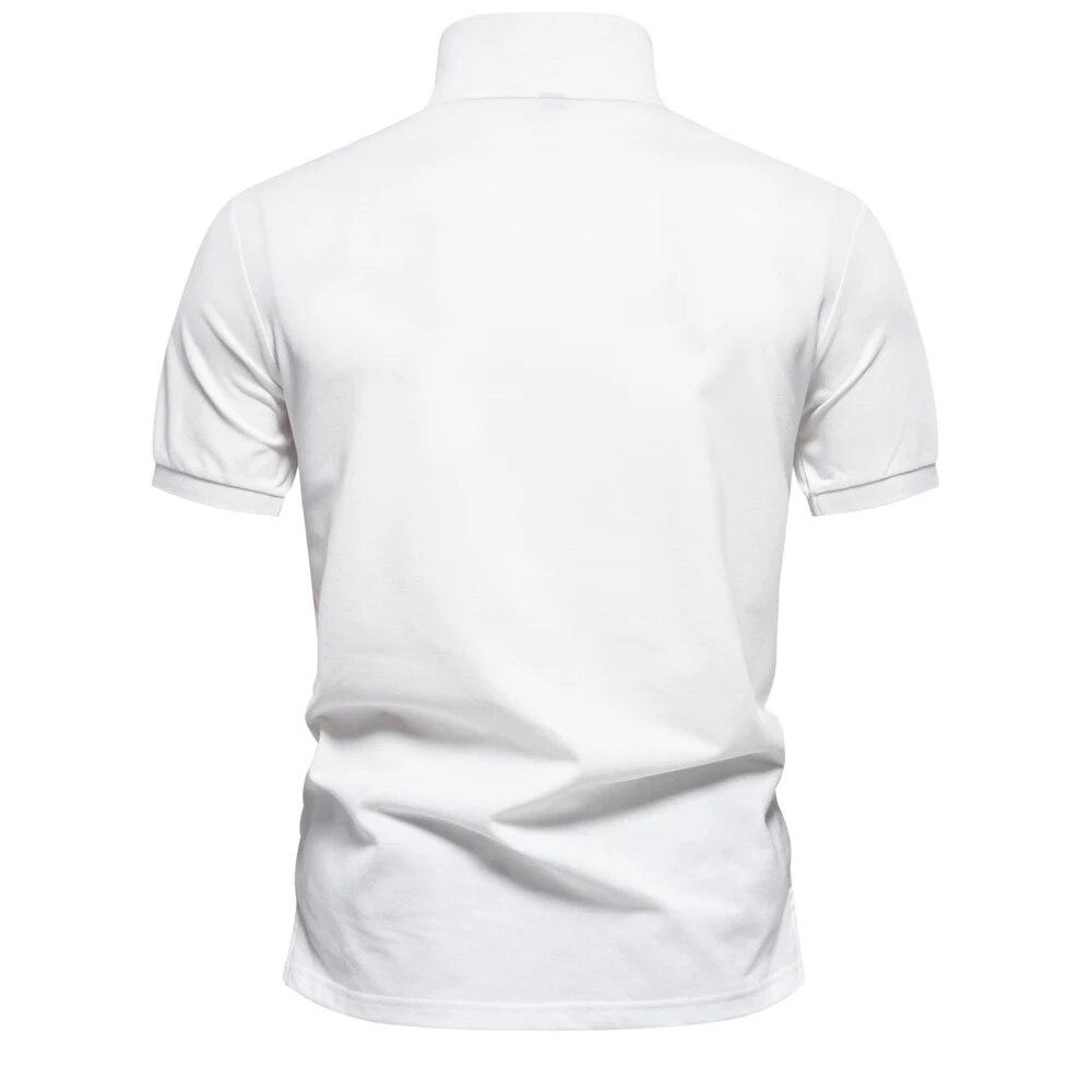 New Design Gradient Printed Cotton Blend Polo Shirts for Men Short Sleeve Summer Fashion Mens Polos