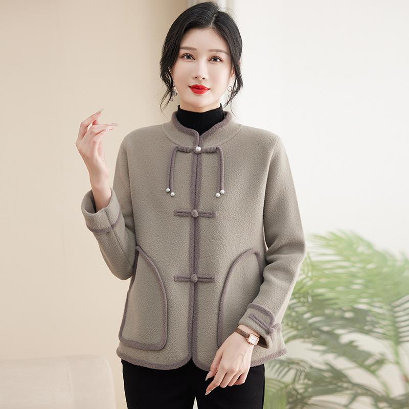 Elegant Woolen Coat for Women - New Style Chinese Inspired Autumn/Winter Wear