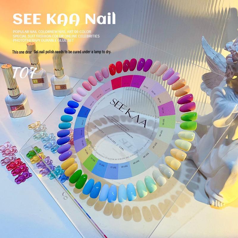 

SEEKAA 24-Color Macaron Nail Polish Gel Set - 2024 Spring/Summer Collection