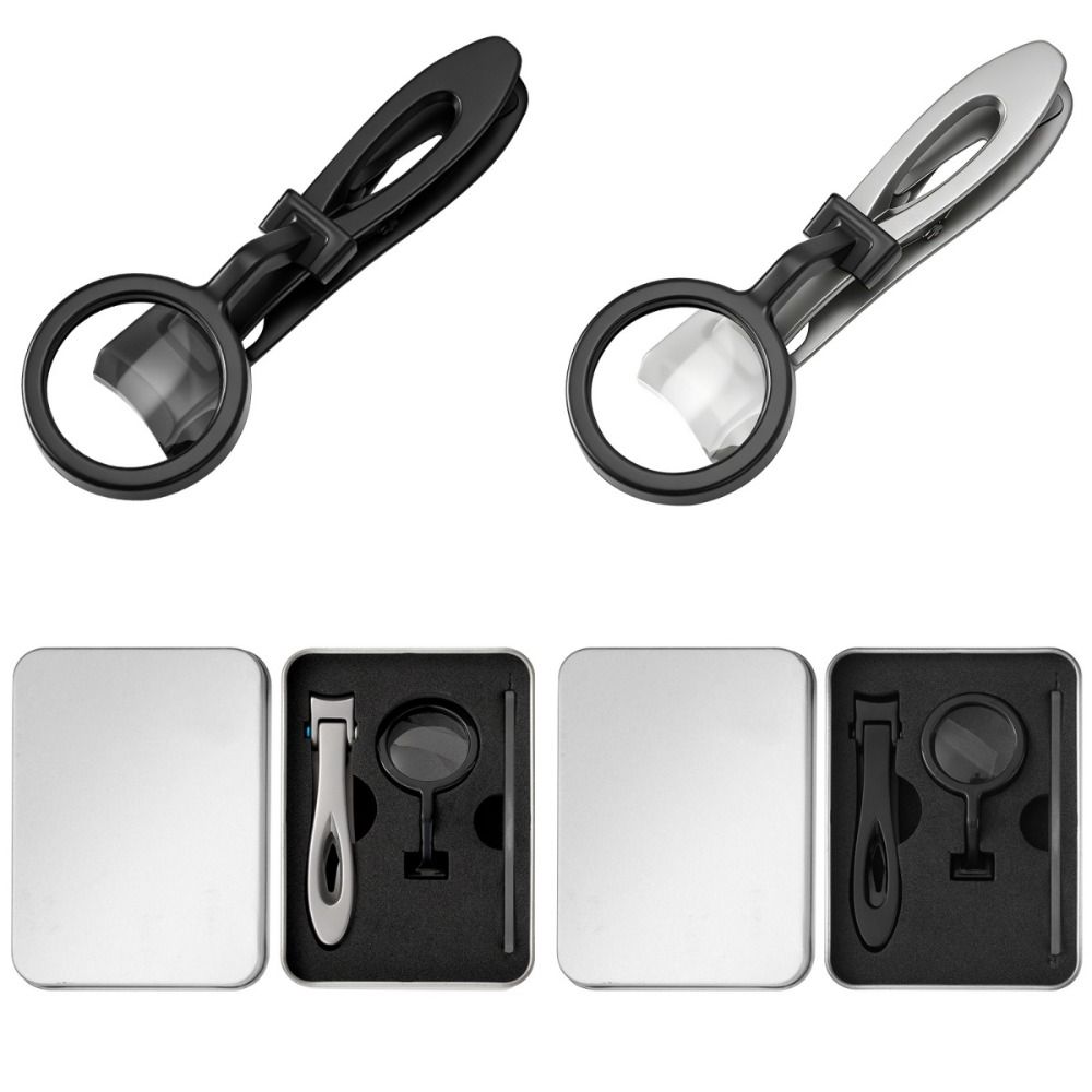 1Pc/Set Anti-splash Nail Clipper with Magnifying Glass Nail Clippers Cutter Trimmer  Trim Tools