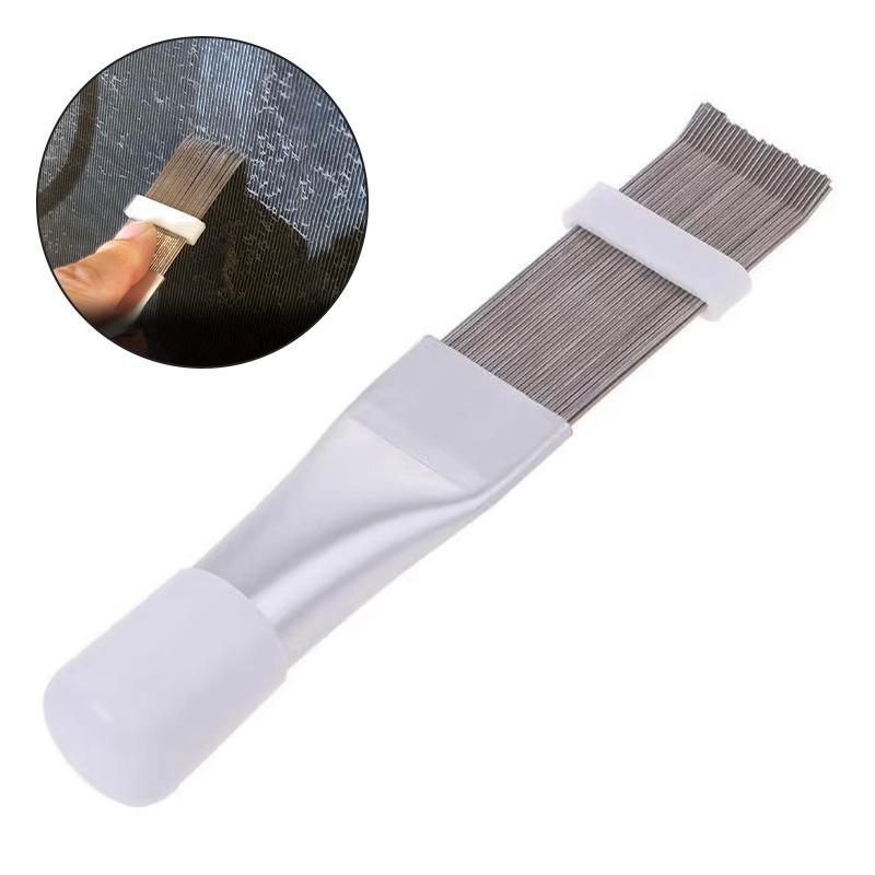 Air Conditioning Metal Fin Comb Stainless Steel AC Fin Brush Condenser Cleaning Repair Tool Refrigerator Brush Universal