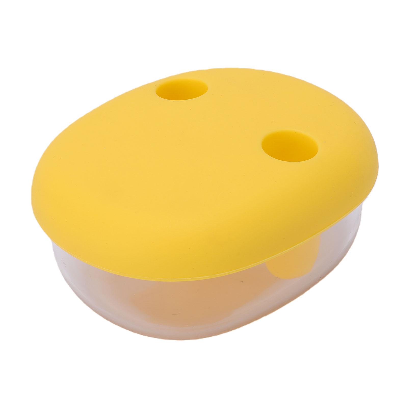 

2 in 1 No Mess Snack Container Built in Silicone Finger Sleeve Leakproof Snack Box with Tight Silicone Gasket Yellow жёлтый