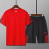 Men's Quick-Dry Athletic Shorts & Loose-Fit T-Shirt Set for Fitness, Summer Sports, Basketball, & Running.