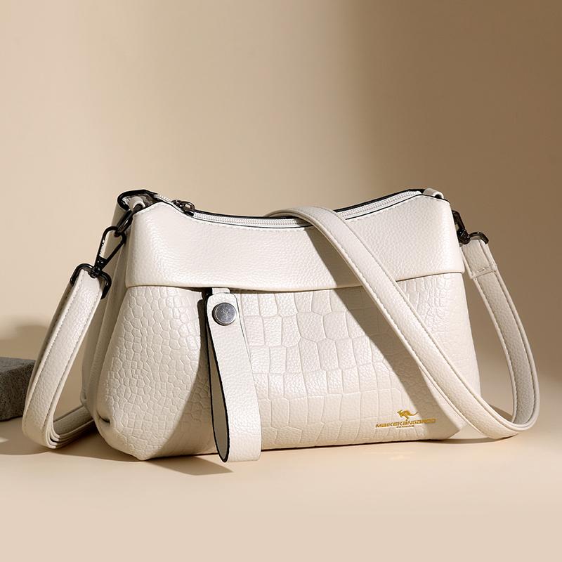 Women's Crossbody Shoulder Bag  Soft Leather Bag For Ladies  Large Capacity  Messenger