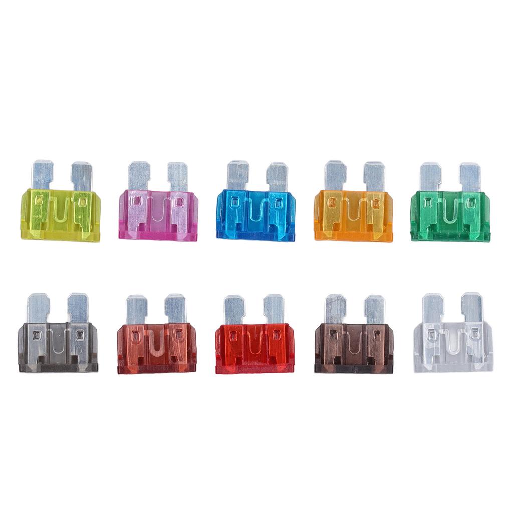 100 Stück Flachsicherungssatz 2A 3A 5A 7.5A 10A 15A 20A 25A 30A 35A RV Standard Sicherungssatz für Autoschutz