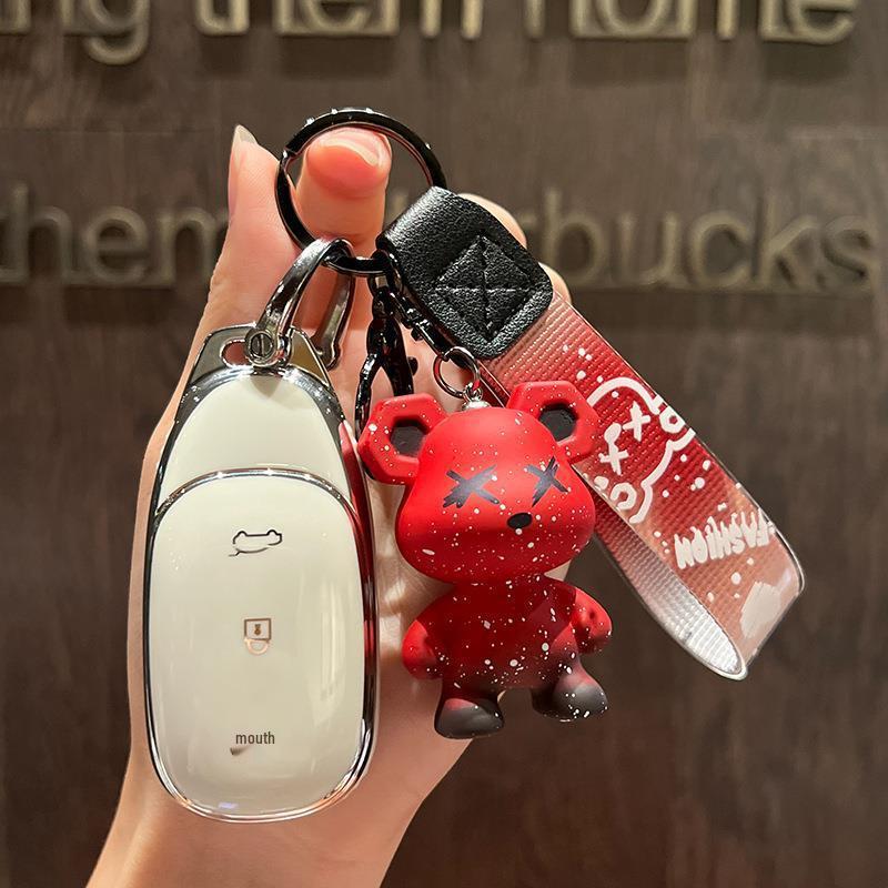Protective Key Fob Cover for Li Auto One (2019-2022), Unisex Remote Control Shell with Keyring