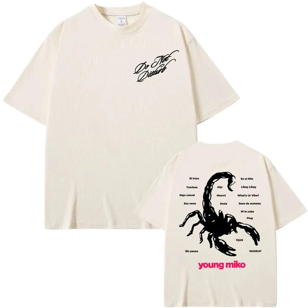 

Latin Trap Reggaeton Singer Young Miko Do Not Disturb Graphic TShirt Unisex Trendy Hip Hop Pop Music Summer Short Tshirts 4XL